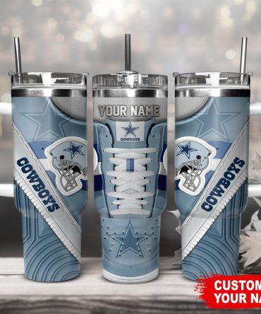Dallas Cowboys Nfl Sneaker Custom Stanley Quencher 40Oz Stainless Steel Tumbler With Handle