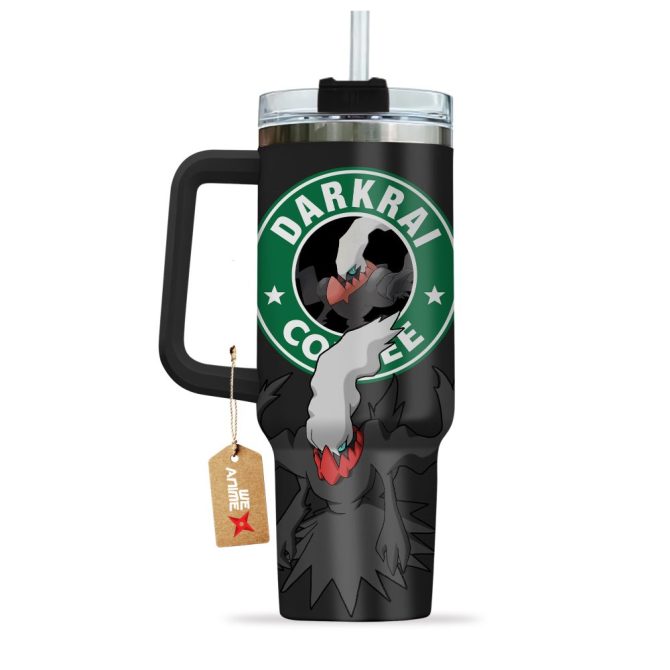 Darkrai Coffee Pokemon Anime Custom Stanley Quencher 40Oz Stainless Steel Tumbler With Handle - Image 4