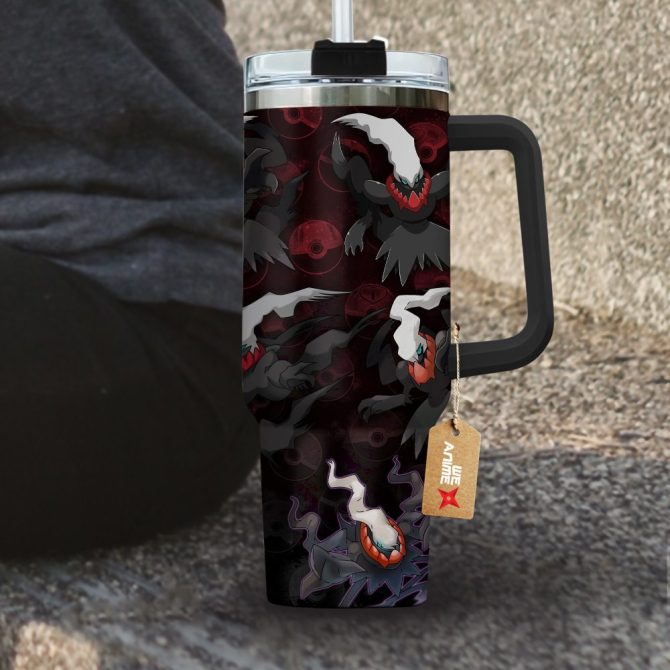 Darkrai Pokemon Anime Custom Stanley Quencher 40Oz Stainless Steel Tumbler With Handle - Image 4