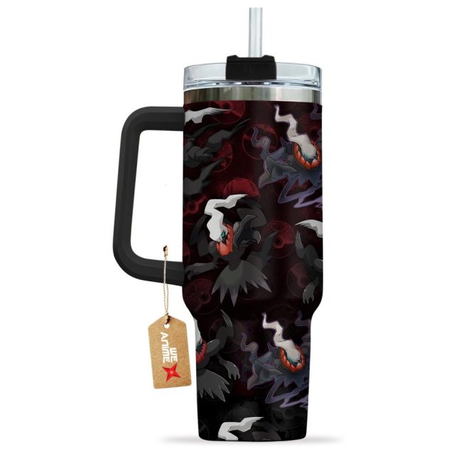 Darkrai Pokemon Anime Custom Stanley Quencher 40Oz Stainless Steel Tumbler With Handle - Image 2