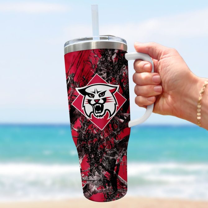 Davidson Wildcats Ncaa Hunting Custom Stanley Quencher 40Oz Stainless Steel Tumbler With Handle - Image 3
