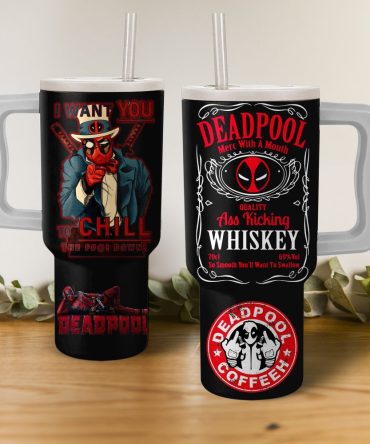 Deadpool Marvel Movies Custom Stanley Quencher 40Oz Stainless Steel Tumbler With Handle