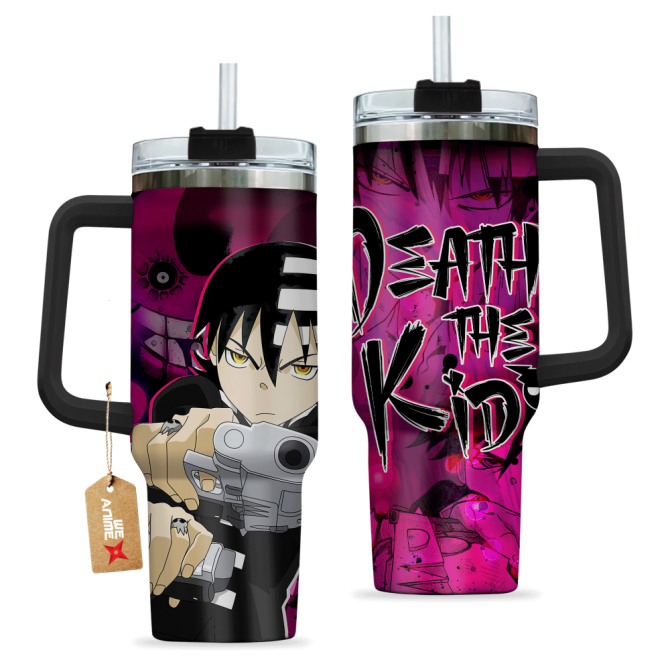 Death The Kid Soul Eater Anime Custom Stanley Quencher 40Oz Stainless Steel Tumbler With Handle - Image 2