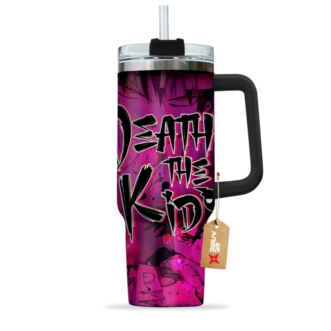 Death The Kid Soul Eater Anime Custom Stanley Quencher 40Oz Stainless Steel Tumbler With Handle - Image 3
