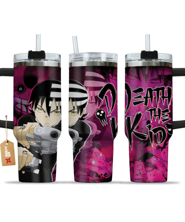 Death The Kid Soul Eater Anime Custom Stanley Quencher 40Oz Stainless Steel Tumbler With Handle