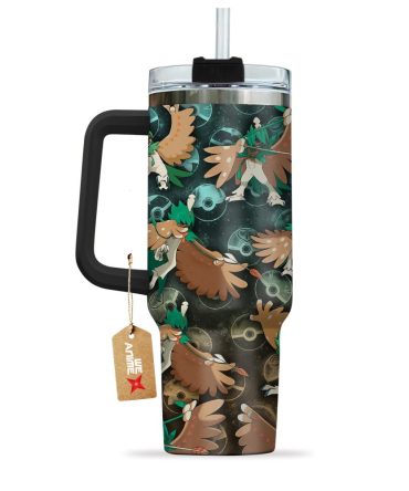Decidueye Pokemon Anime Custom Stanley Quencher 40Oz Stainless Steel Tumbler With Handle