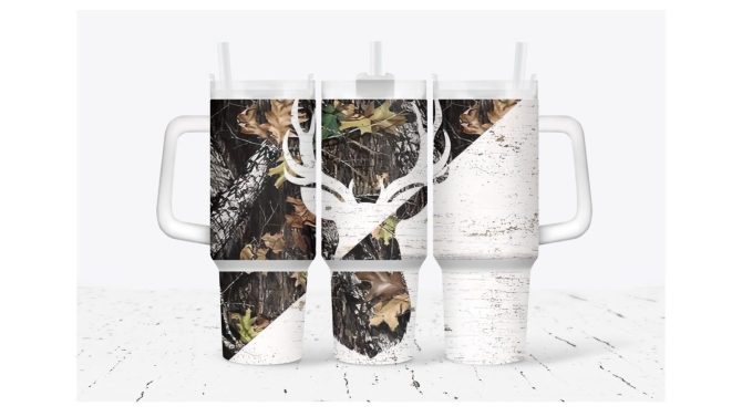 Deerhorn Custom Stanley Quencher 40Oz Stainless Steel Tumbler With Handle