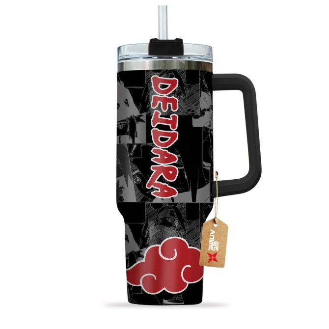 Deidara Naruto Anime Custom Stanley Quencher 40Oz Stainless Steel Tumbler With Handle - Image 2