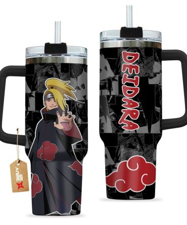 Deidara Naruto Anime Custom Stanley Quencher 40Oz Stainless Steel Tumbler With Handle