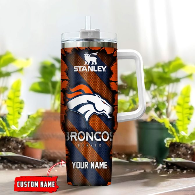 Denver Broncos Nfl Custom Stanley Quencher 40Oz Stainless Steel Tumbler With Handle - Image 2