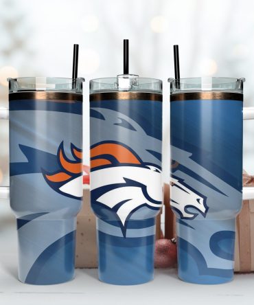 Denver Broncos Nfl Custom Stanley Quencher 40Oz Stainless Steel Tumbler With Handle