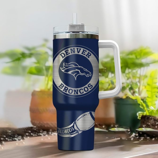 Denver Broncos Nfl Custom Stanley Quencher 40Oz Stainless Steel Tumbler With Handle - Image 2