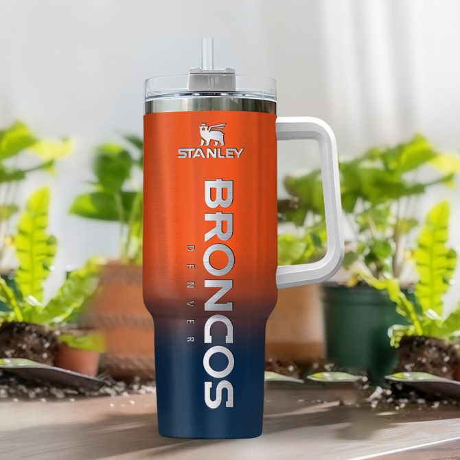 Denver Broncos Nfl Custom Stanley Quencher 40Oz Stainless Steel Tumbler With Handle - Image 2