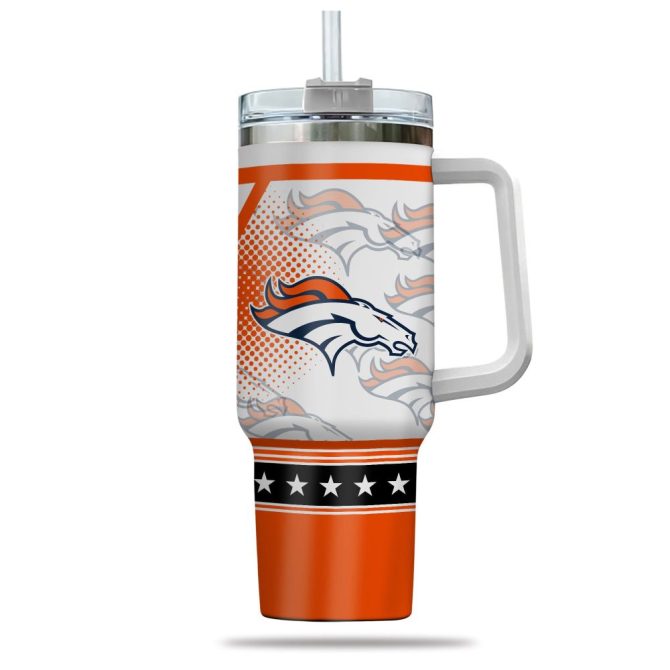 Denver Broncos Nfl Custom Stanley Quencher 40Oz Stainless Steel Tumbler With Handle - Image 2