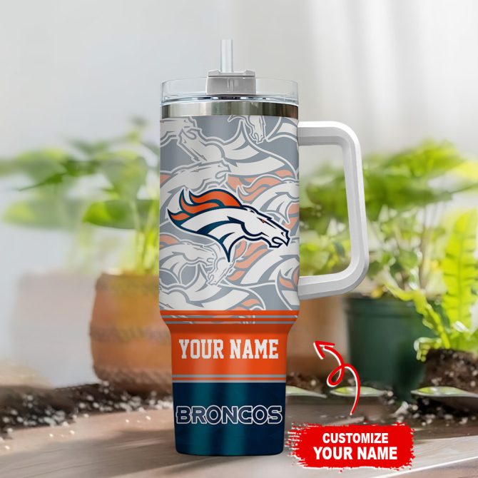 Denver Broncos Nfl Custom Stanley Quencher 40Oz Stainless Steel Tumbler With Handle - Image 2