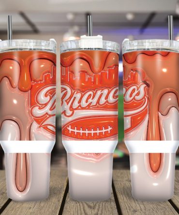 Denver Broncos Nfl Custom Stanley Quencher 40Oz Stainless Steel Tumbler With Handle