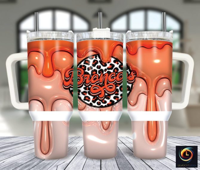 Denver Broncos Nfl Custom Stanley Quencher 40Oz Stainless Steel Tumbler With Handle