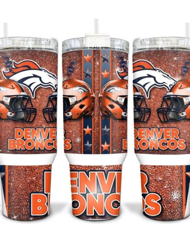 Denver Broncos Nfl Custom Stanley Quencher 40Oz Stainless Steel Tumbler With Handle
