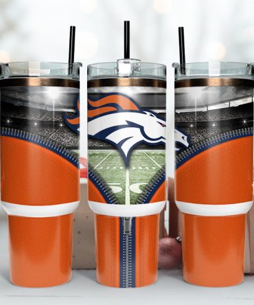 Denver Broncos Nfl Custom Stanley Quencher 40Oz Stainless Steel Tumbler With Handle
