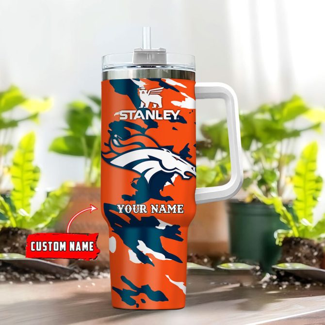Denver Broncos Nfl Custom Stanley Quencher 40Oz Stainless Steel Tumbler With Handle - Image 2