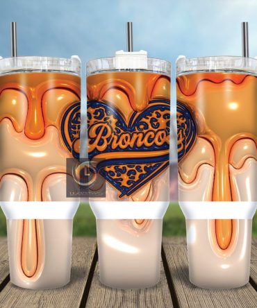Denver Broncos Nfl Custom Stanley Quencher 40Oz Stainless Steel Tumbler With Handle