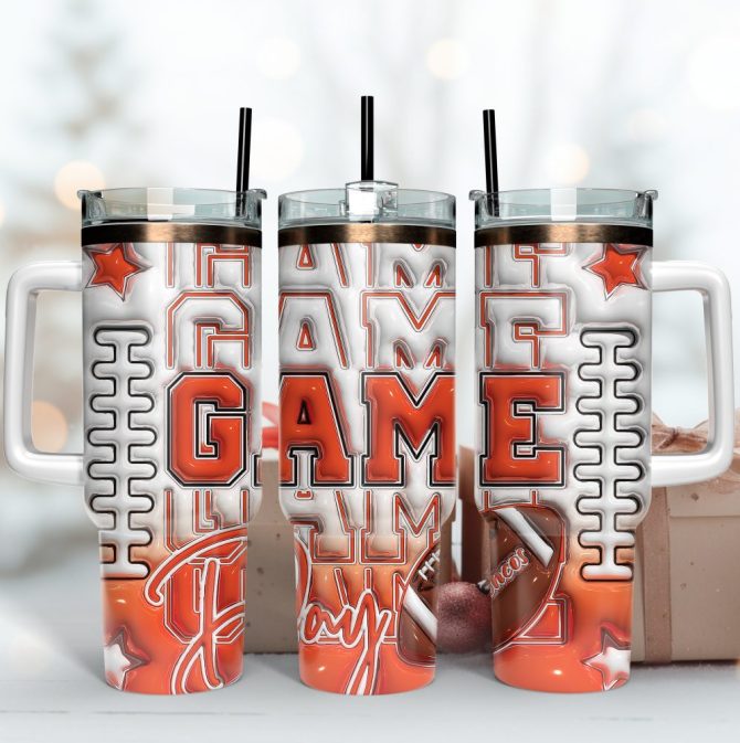 Denver Broncos Nfl Game Day Custom Stanley Quencher 40Oz Stainless Steel Tumbler With Handle