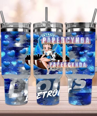 Detroit Lions Custom Stanley Quencher 40Oz Stainless Steel Tumbler With Handle