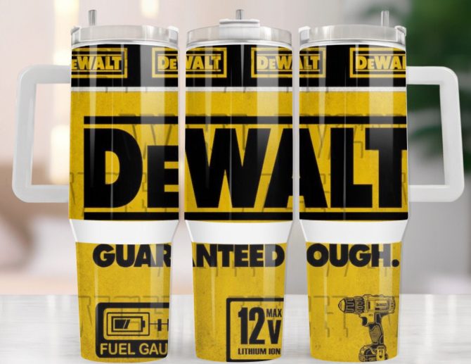 Dewalt Power Tools Custom Stanley Quencher 40Oz Stainless Steel Tumbler With Handle