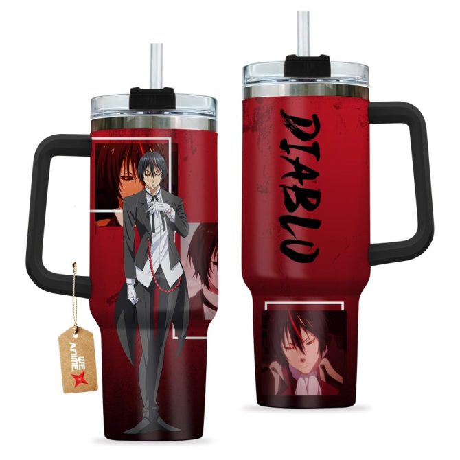 Diablo That Time I Got Reincarnated As A Slime Anime Custom Stanley Quencher 40Oz Stainless Steel Tumbler With Handle - Image 2