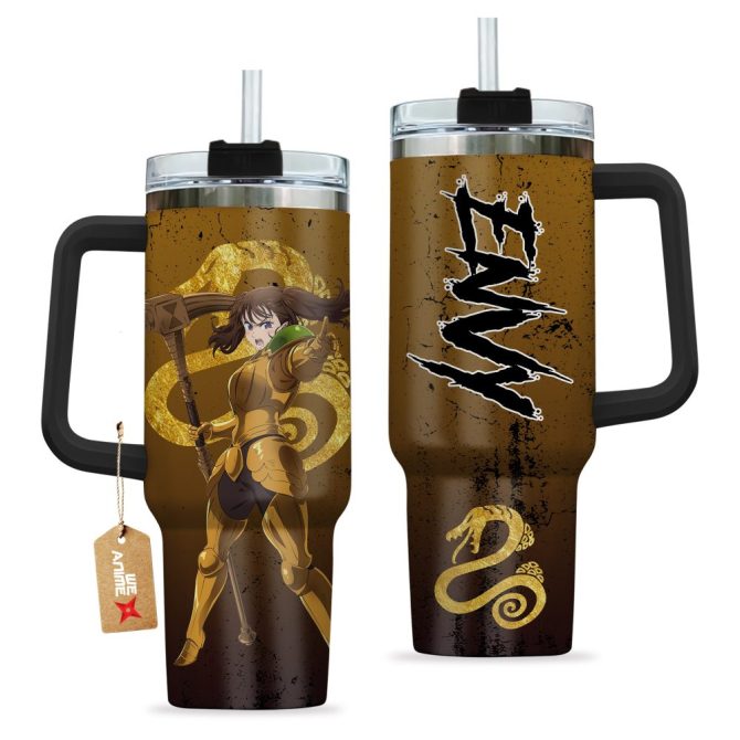 Diane Serpent Sin Of Envy The Seven Deadly Sins Anime Custom Stanley Quencher 40Oz Stainless Steel Tumbler With Handle - Image 2