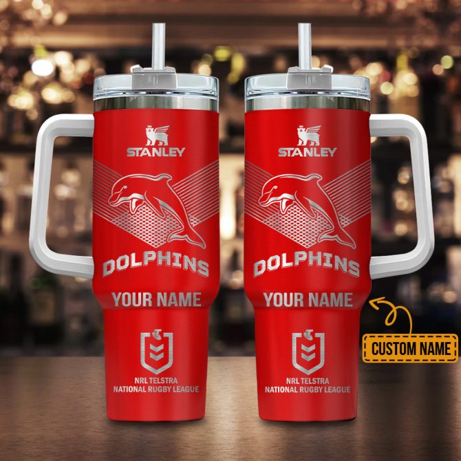 Dolphins Nrl Custom Stanley Quencher 40Oz Stainless Steel