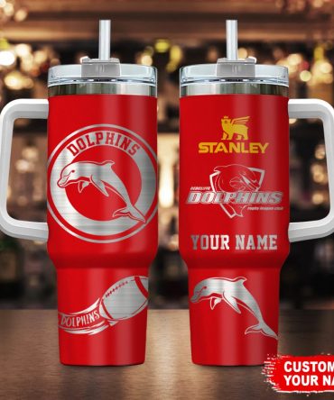 Dolphins Nrl Custom Stanley Quencher 40Oz Stainless Steel Tumbler With Handle