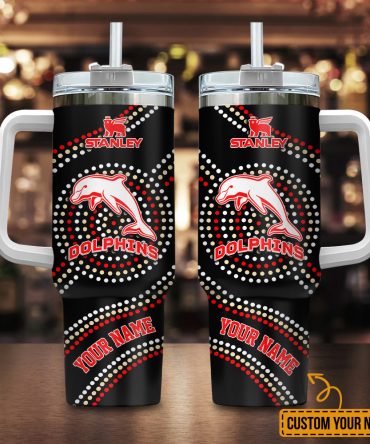 Dolphins Nrl Custom Stanley Quencher 40Oz Stainless Steel Tumbler With Handle