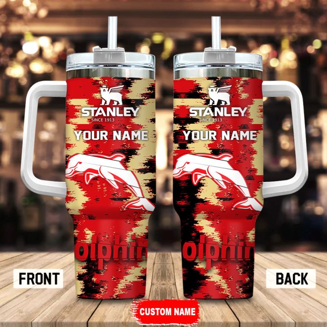 Dolphins Nrl Custom Stanley Quencher 40Oz Stainless Steel Tumbler With Handle