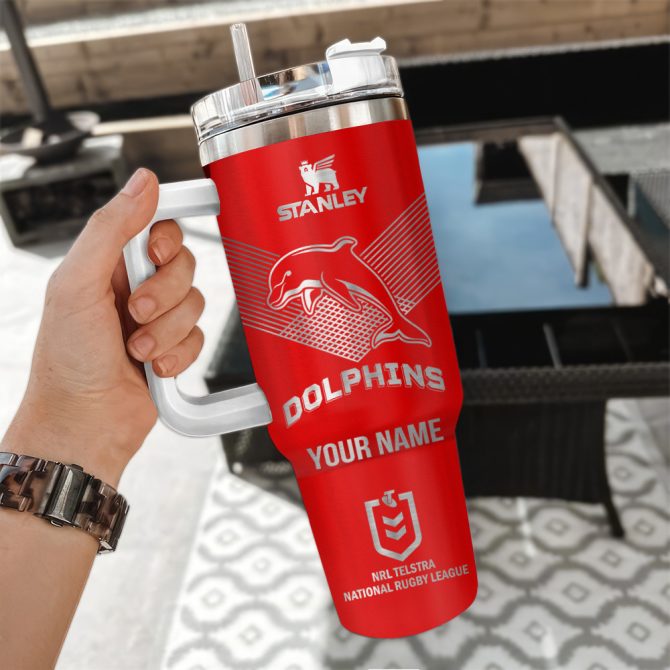 Dolphins Nrl Custom Stanley Quencher 40Oz Stainless Steel - Image 3