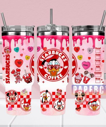Donald Duck Custom Stanley Quencher 40Oz Stainless Steel Tumbler With Handle