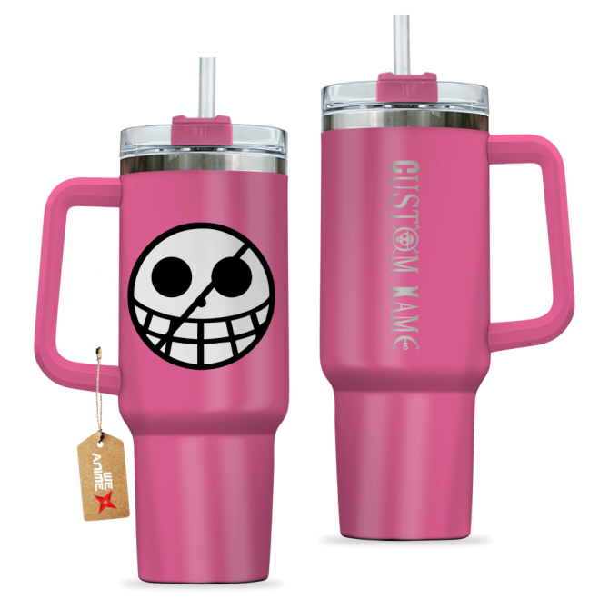 Donquixote Doflamingo One Piece Anime Custom Stanley Quencher 40Oz Stainless Steel Tumbler With Handle - Image 2
