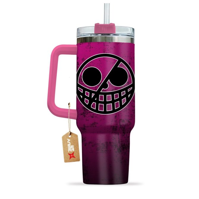 Donquixote Doflamingo One Piece Anime Custom Stanley Quencher 40Oz Stainless Steel Tumbler With Handle - Image 4