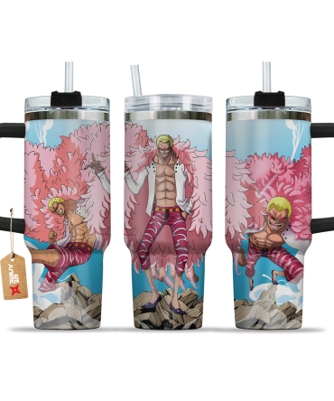 Donquixote Doflamingo One Piece Anime Custom Stanley Quencher 40Oz Stainless Steel Tumbler With Handle