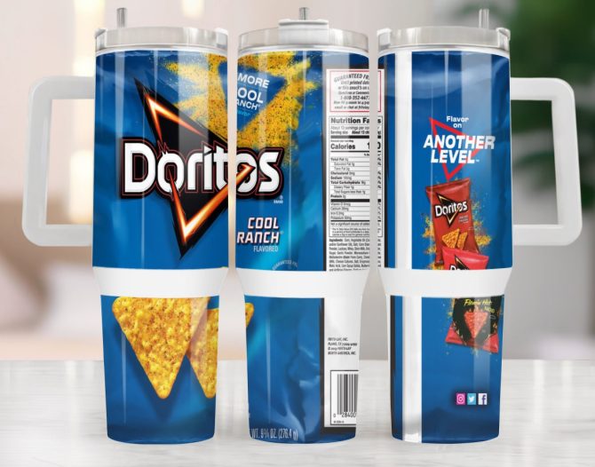 Doritos Snack Custom Stanley Quencher 40Oz Stainless Steel Tumbler With Handle