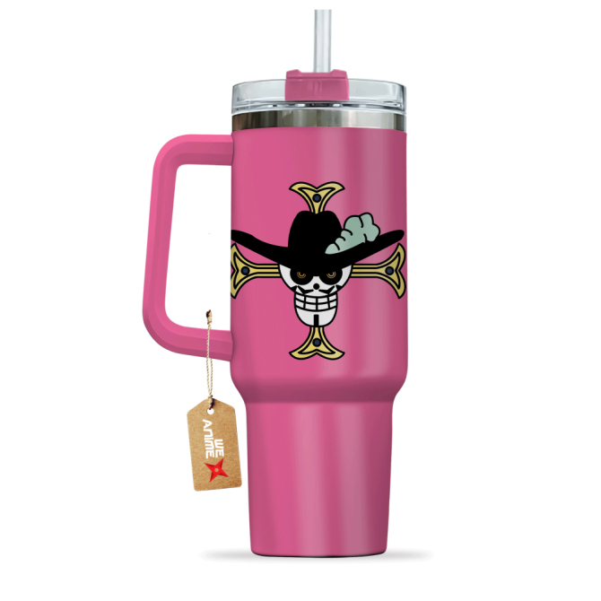 Dracule Mihawk One Piece Anime Custom Stanley Quencher 40Oz Stainless Steel Tumbler With Handle - Image 4
