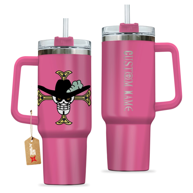 Dracule Mihawk One Piece Anime Custom Stanley Quencher 40Oz Stainless Steel Tumbler With Handle - Image 2