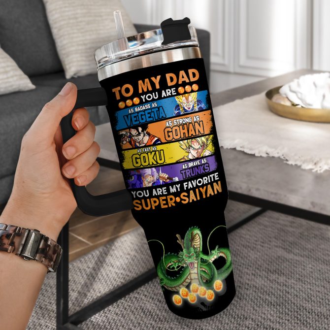 Dragon Ball Manga Anime Custom Stanley Quencher 40Oz Stainless Steel Tumbler With Handle - Image 2