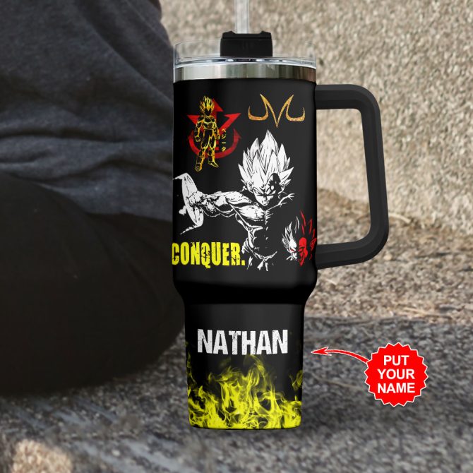 Dragon Ball Manga Anime Custom Stanley Quencher 40Oz Stainless Steel Tumbler With Handle - Image 3