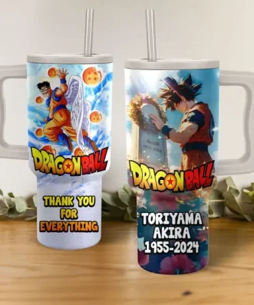 Dragon Ball Toriyama Akira Tribute Anime Custom Stanley Quencher 40Oz Stainless Steel Tumbler With Handle