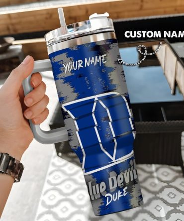 Duke Blue Devils Ncaa Custom Stanley Quencher 40Oz Stainless Steel Tumbler With Handle