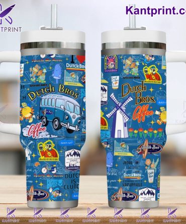 Dutch Bros Coffee Custom Stanley Quencher 40Oz Stainless Steel
