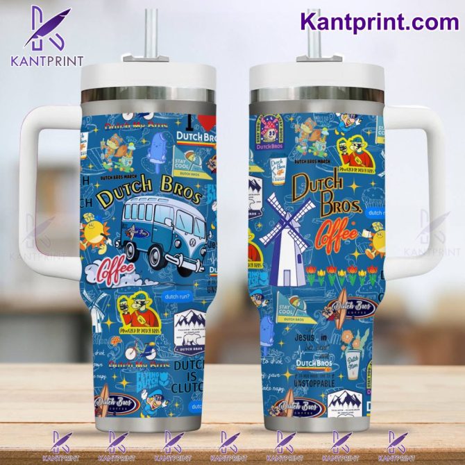 Dutch Bros Coffee Custom Stanley Quencher 40Oz Stainless Steel