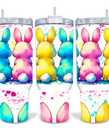 Easter Bunny Custom Stanley Quencher 40Oz Stainless Steel