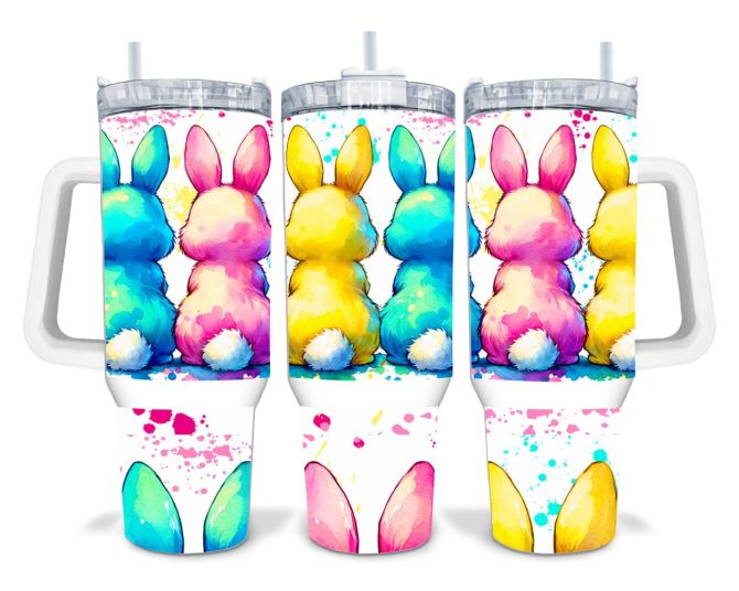 Easter Bunny Custom Stanley Quencher 40Oz Stainless Steel
